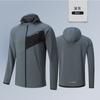Chaqueta deportiva Dijia para otoño e invierno, chaqueta con capucha de secado rápido para hombre, chaqueta casual con cremallera para correr, manga larga, multibolsillos