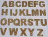 Rhinestones de Resina Transfronterizos 26 Letras Rhinestones Hotfix Accesorios para Ropa DIY Pegatinas con Patrón Hotfix Parches de Letras Mayúsculas en Inglés