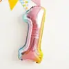 Balões de Filme de Alumínio Digitais Gradientes 'Fat' de 32 polegadas Decoração de Cena para Festa de Aniversário Infantil Arranjo Adereços para Fotos ao Ar Livre