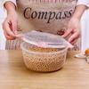 Fiambrera multifuncional personalizada de fábrica, con calefacción por microondas, refrigerador, caja de conservación de alimentos frescos, redonda, de plástico, sellada, de grado alimenticio.