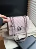Bolso de cadena de moda con patrón de diamantes para mujer, nuevo modelo de verano 2026, bolso pequeño de un solo hombro cruzado, bolso cuadrado pequeño popular de moda para el día a día