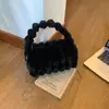 Bolsa de Veludo Acolchoada para Mulheres no Outono e Inverno, Versátil Nova Bolsa Transversal de Ombro 2025 para Mulheres, Bolsa de Pelúcia Texturizada para Mão