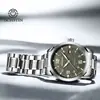 Reloj Mecánico Automático Completo de Acero Inoxidable Marca Aliexpress Transfronterizo Retro Luminoso Resistente al Agua Calendario Reloj Mecánico para Hombre