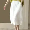 **Promoção Liquidação Comércio Exterior Desconto Cor Sólida Calças Sete Pontos Femininas Largas Retro Casuais Shorts Calças Femininas de Algodão Linho**