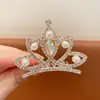 Tiara de Coroa Princesa Infantil Fita de Cabelo de Pérola Elástico para Cabelo Corda de Cabelo para Meninas Alta Elasticidade Corda de Cabelo Acessório de Coque para Cabelo