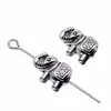 12x 9mm 1G multicolor Accesorios de joyería vintage de venta caliente europeos y americanos cuentas de animales lindos elefante agujero pequeño