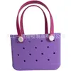 Bolsa de playa de EVA en stock, bolsa perforada de gran capacidad, superventas transfronterizo, bolso de mano con bloques de color, bolsa de almacenamiento más vendida en Amazon