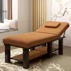 Cama de Beleza, Cama de Terapia de Massagem para Salão de Beleza, Cama Dobrável para Tatuagem e Terapia de Fogo para Casa com Orifício, Cama de Moxabustão, Cama para Extensão de Cílios