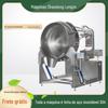 Grande wok de 300L para recheio de pasta de feijão-aquecimento eletromagnético-máquina automática de recheio-equipamento de fritura de recheio rosa