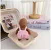 Natasha 14cm Muñeca Negra Pequeña Ropa para Muñeca Celebridad de Internet Artículo Popular Muñeca para Aliviar el Estrés Conjunto Natasha Chaqueta Pantalones