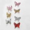 Decoración Navideña Transfronteriza Mariposa de Polvo Dorado Accesorios para Disparos Colgante para Árbol de Navidad Decoración de Boda Mariposa de Polvo Dorado
