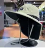 Chapéu de pescador de aba larga para proteção solar ao ar livre para homens, chapéu de sol com proteção para o pescoço de verão, chapéu respirável de secagem rápida para pesca e caminhada