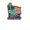 Broche de Bandera Americana con Diseño de Águila del 250 Aniversario, Superventas Transfronterizo, Insignia Metálica Esmaltada Conmemorativa