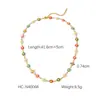 Collar de Acero Inoxidable con Gota de Aceite de Margarita Transfronterizo Europeo y Americano para Mujer, Pulsera de Acero de Titanio Todo Fósforo, Joyería sin Color, Joyería de Flores
