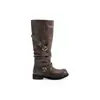 Botas retro apiladas Chuyuji para mujer, nuevo estilo otoño e invierno 2026, que aumentan la altura, botas de vaquero occidentales Maillard