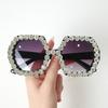 Gafas de Sol Polygon Nuevas 2021 Personalidad Europea y Americana Gafas Incrustadas de Diamantes Moda Montura Grande Gafas de Sol Exageradas con Diamantes para Mujer