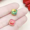 Guochao Método Antiguo Arena Oro Gota Aceite Carácter de la Fortuna Espaciadores Transferibles Cuentas Pulsera de Cuentas Hecha a Mano DIY Accesorios para Collares