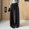 Pantalones casuales de otoño para mujer al por mayor en stock, holgados, relajados, con caída, de pierna recta, pantalones de pierna ancha, ropa de otoño para mujer 2026