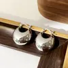 Brincos de Moda Transfronteiriços Europeus e Americanos Simples de Luxo Leve de Alta Qualidade Nicho Temperamento Cobre Metálico Banhado a Ouro Real Versátil
