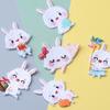 Bordado bordado adesivos de pano computador bordado grampo moda desenhos animados coelho acessórios artesanais queimados borda roupas adesivos patch adesivos