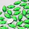 Rinestones Acrílicos Ojo de Caballo de 7*15mm Cosidos a Mano con Agujeros, Brillantes, Material para Manualidades y Accesorios de Ropa, Paquete de Materiales con Agujeros ZZ107