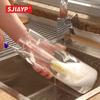 Cepillo para Tazas de Mango Largo Estilo Japonés Sin Ángulos Muertos Cepillo para Botellas de Leche Taza de Agua Doméstica Cepillo para Termos Cepillo de Limpieza de Nylon Explosiones Transfronterizas