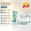 Novo suporte quadrado transparente simples para escova de dentes e pasta de dentes, à prova de poeira, para casa, dormitório, banheiro, conjunto de higiene pessoal para estudantes