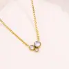 Collar Versátil de Moda Lujo Ligero Sensación de Alta Gama Artículo Popular de Celebridad de Internet Collar de Acero de Titanio Oro de 18 Quilates Collar de Temperamento para Mujer que no se Desvanece