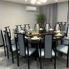 Nueva Silla de Comedor de Estilo Chino para Hotel, Restaurante, Salas Privadas, Banquete, Arte en Hierro, Estilo Chino, Silla para Restaurante de Hot Pot con Cojín Suave y Respaldo Alto
