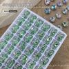 Decoraciones para Uñas de Azúcar de Roca de Cristal de Alta Calidad con Pedrería sin Fondo, Deslumbrantes Pedrería Cuadrada para Uñas Blancas y de Colores