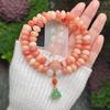 Pulseras de doble círculo con sonido de explosión y raíz de bodhi rosa, suministro en vivo, rosario de cuentas Wen de mano de doble círculo para mujeres, venta al por mayor