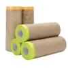 Película de enmascarar de papel kraft personalizada para pintura de automóviles, especializada en aislamiento de superficies de pintura de belleza, alta viscosidad, película de protección de pintura impermeable