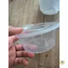 Contenedor de comida desechable caja redonda para llevar caja rectangular para almuerzo tazón de plástico grueso de grado alimenticio caja para llevar de sopa y fideos con