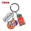 Adornos metálicos para llavero, color personalizado, impresión de dibujos animados, aleación de zinc, bolsas, venta al por mayor, regalo conmemorativo, llavero