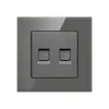 Hong Kong e Macau Exportador Vidro Cinza USB com Painel de Cinco Furos Fabricante Atacado Doméstico Duplo Transfronteiriço Multifuncional Tipo 86