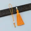 Juego de Cuerda Antigua de Mano con Cuentas y Borlas, Broche de Langosta Desmontable, Marcapáginas, Colgante de Abanico, Llavero, Stock Listo de Fábrica