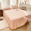 Faldón de cama impermeable acolchado Clase A, una sola pieza, nuevo modelo 2025, oculta imperfecciones en el dobladillo, cubrecolchón impermeable a la orina, protector de colchón