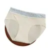 Ropa Interior Femenina de Algodón Puro Antibacteriano 10A Color Contrastante Transpirable Entrepierna Extendida Talla Grande Bragas de Algodón Verano Gama Alta Toma Real
