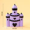 On-line celebridade Castelo decoração do bolo de aniversário cartão-inserindo roda-gigante Princesa Príncipe decoração de aniversário plug-in sobremesa decoração da mesa