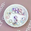 Ding Yi Zhen Huan cuentas facetadas luna fría K10 cuentas de discoteca color plateado de alta calidad con agujero pasante cuentas sueltas cadena de teléfono diy accesorios para abalorios