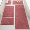 Set de 5 Alfombrillas Absorbentes para Piso, Felpudos para Puerta de Entrada, Alfombrillas Antideslizantes Resistentes a Manchas para Entrada, Alfombras para Mesita de Noche de Dormitorio, Transfronterizo