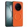 Adecuado para Funda de Teléfono Móvil Honor Magic8Pro, Funda Protectora de Cuero de Color Puro Simple Magic7, Funda Trasera Magnética de Cobertura Total