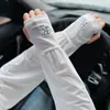 Mangas de Hielo con Protección Solar para Hombres, Corte Holgado, Talla Grande, Sombrilla de Verano, Protección UV, Mangas de Brazo Delgadas de Seda de Hielo Transpirables