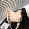 2025 Bolsa Grande de Ombro Transversal Estilo Coreano Luxo Leve Moda Retrô Novo Design Simples de Cor Sólida com Alça Larga para Mulheres
