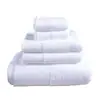 El fabricante vende al por mayor toallas blancas de satén platino 100% algodón, toallas de hotel, toallas de baño y toallas cuadradas, con la opción de bordar logotipos.