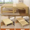 Cama Retrátil de Madeira Maciça para Apartamentos Pequenos, Cama de Solteiro Tatami para Sala de Estar, Sofá-Cama Multifuncional Simples Dobrável de Uso Duplo
