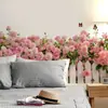 Pegatinas Grandes de Rosas, Papel Tapiz Floral Rosa, Pegatinas Cubre-Paredes de Fondo para Sofá de Dormitorio en Casa, Pegatinas Autoadhesivas para Valla