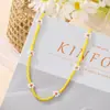 Colar de miçangas de arroz florido cor de doce Estilo boho de férias corrente para clavícula joias transfronteiriças femininas fornecimento no atacado