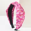 Diadema de Estilo Coreano Dulce con Ala Ancha, Nudo y Estampado de Corazones Arcoíris, Accesorio para el Cabello Versátil e Informal para Salir