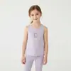 Camiseta Regata Infantil 100% Algodão, Top Sem Manga para Meninas, Roupa Íntima, Camisola Antibacteriana Classe A, Camada de Base para Menininhas, Roupa Íntima Infantil Média e Grande